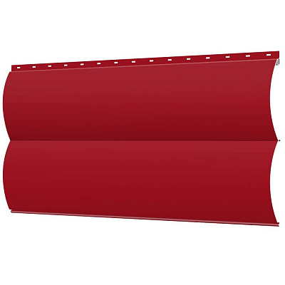 Сайдинг металлический Блок-Хаус под бревно RAL3003 Рубин фото Центр Металлокровли