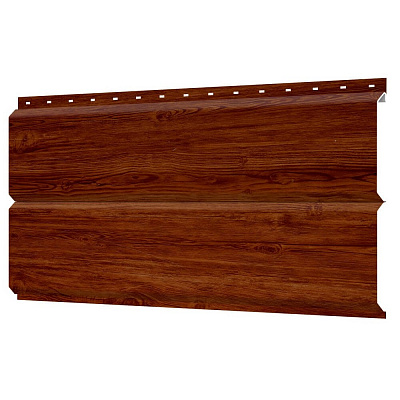 Сайдинг металлический ЕВРО-БРУС под брус дерево Античный Дуб 3D SteelArt фото Центр Металлокровли