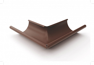 Угол желоба наружный 90 градусов d 125 мм RAL 8017 OSNO