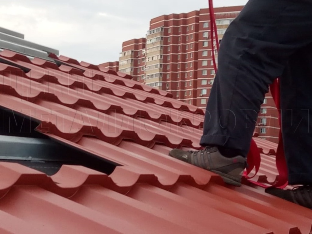 Металлочерепица Геркулес 8004 терракотовый Стальной Бархат от Центра Металлокровли в Караганде