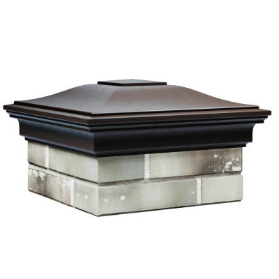 Колпак на столб забора MONBLAN Коричневый 1,5х1,5 кирпича размер под посадку 385х385мм фото 1