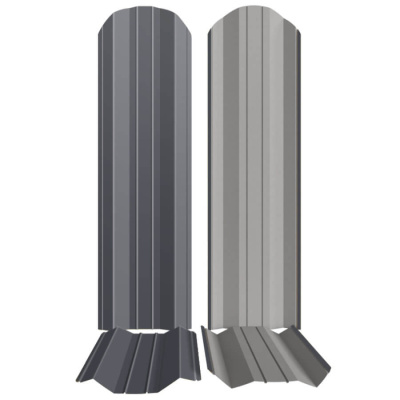 Штакетник металлический ЭКО М-образный 95мм RAL7024 Серый Графит фото профиля